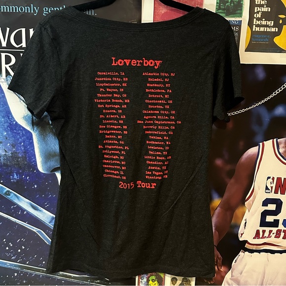 LOVERBOY 2015 tour women's graphic shirt, size large. - Picture 2 of 2